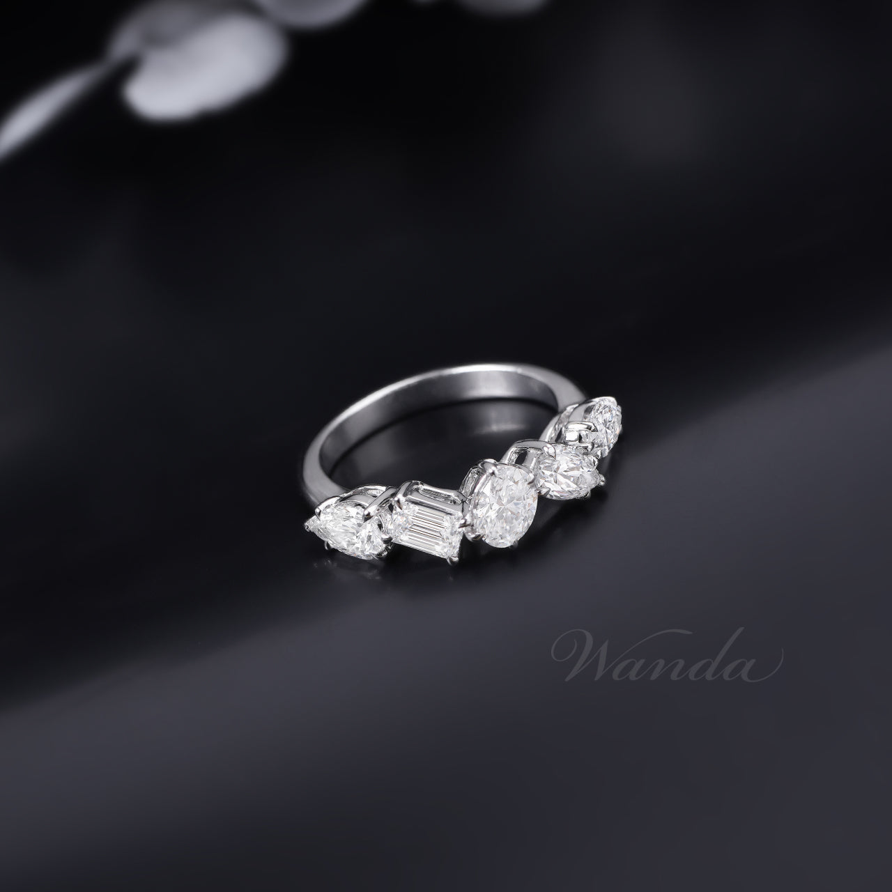 D color diamond engagement ring