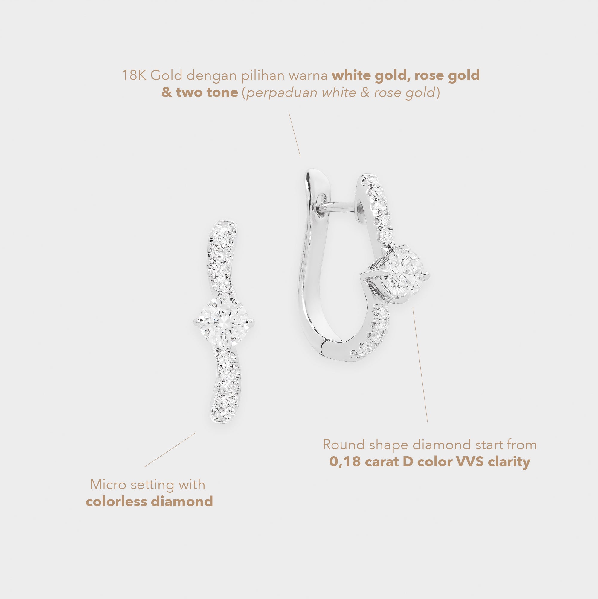 Earrings Hoop Asimetris